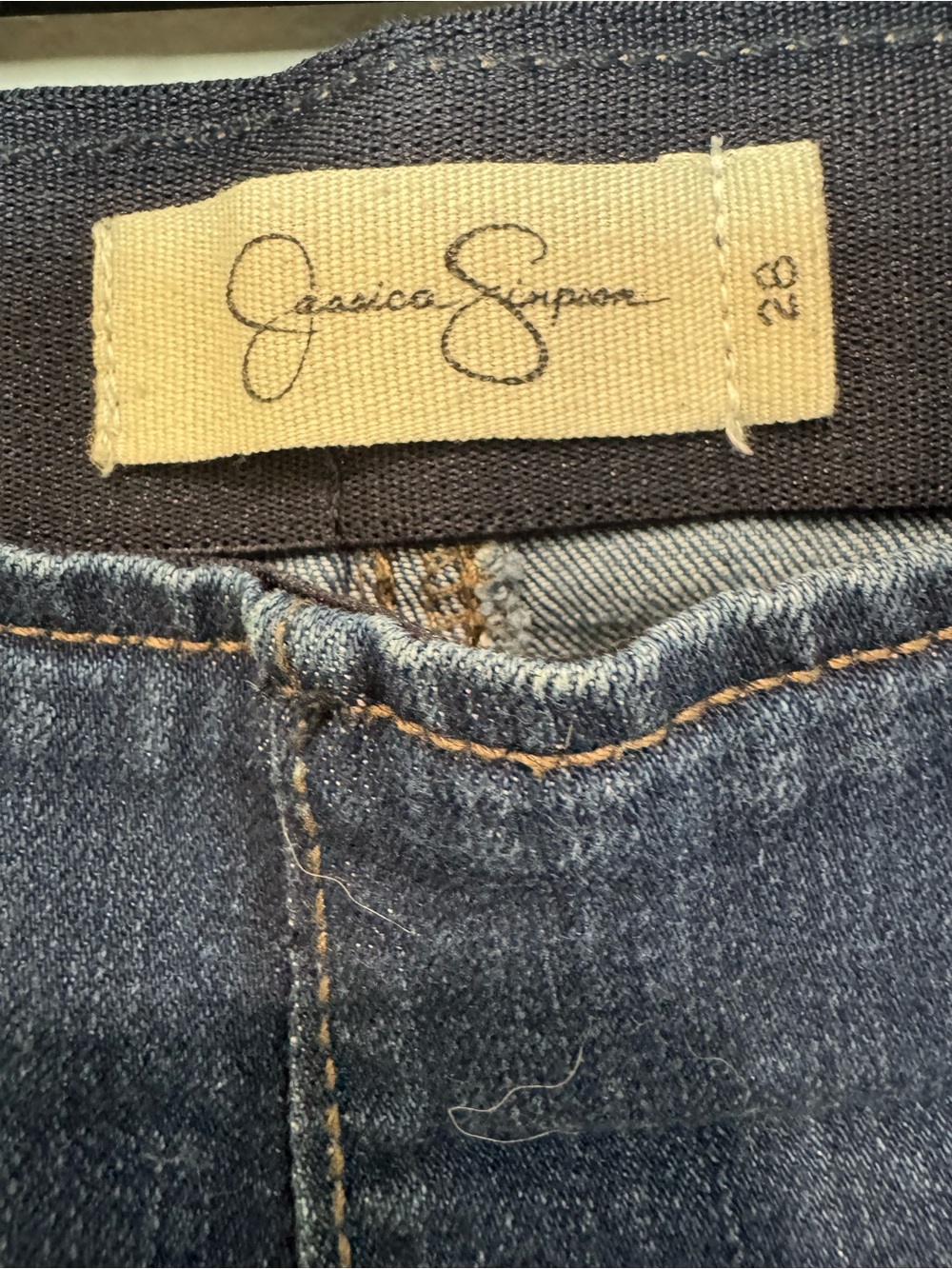 Jessica Simpsom Women's Size 28 Pull-on Flare Jeans Blue Denim Stretch High Rise - Picture 6 of 16